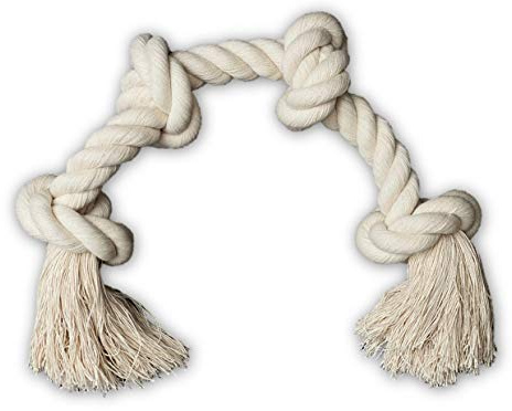 Go rilla® Hundespielzeug Seil, Tau Hund Spielzeug, Hund Seil Spielzeug Set, Interaktives Kauspielzeug Spielzeug, Vorteilhaft für die Zahnreinigung des Hundes, für Welpe Mittlere/Große Hunde (L, Natur)