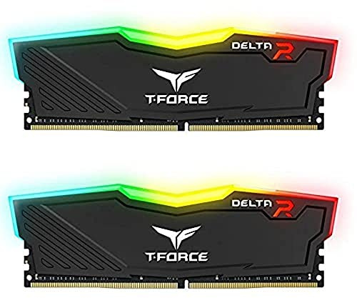 TEAMGROUP Team T-Force Delta RGB DDR4 Gaming Memory, 2 x 8 GB, 3200 Mhz, 288 Pin DIMM, Black