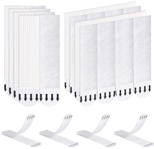 Hanyousheng 36 Paires (72 Bandes) Languettes Accroches Tableaux, Accroche Tableau sans Percer, Fixation Murale sans Percer, pour Cadres Photos, Horloges Murales, Miroirs Muraux et Plus encore, 20*92mm