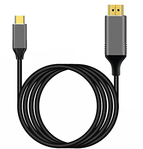 Cable USB C a HDMI 4K, cable de conversión de 1,8 m tipo C a HDMI [compatible con Thunderbolt 3] para MacBook Pro 2020/2019, MacBook Air, Surface Book 2, y otros dispositivos tipo C (4K@30Hz, 1,8M)
