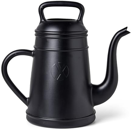 Xala - Gießkanne Lungo 8L - 40x22x37 - Schwarz - Für den Innen- und Außeneinsatz - Bruchfest - Leichtgewicht