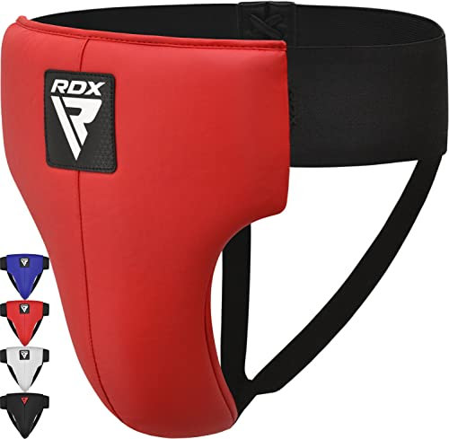 RDX Groin Guard for Boxing, Muay Thai, Kickboxing and MMA Fighting, Maya Hide Leather Abdo Gear for Martial Arts BJJ Training, Jockstrap Abdominal Protector for Karate and Taekwondo, Boys Youth