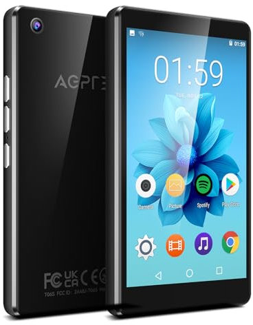 AGPTEK WiFi MP3 mit Bluetooth 5.0, WLAN MP4 Player mit 5 Megapixel Kamera, 4 Zoll HD-Touchscreen, 16GB verlustfreier Musikplayer, Unterstützung von APPs, Spotify, Browser, Internet, Schwarz