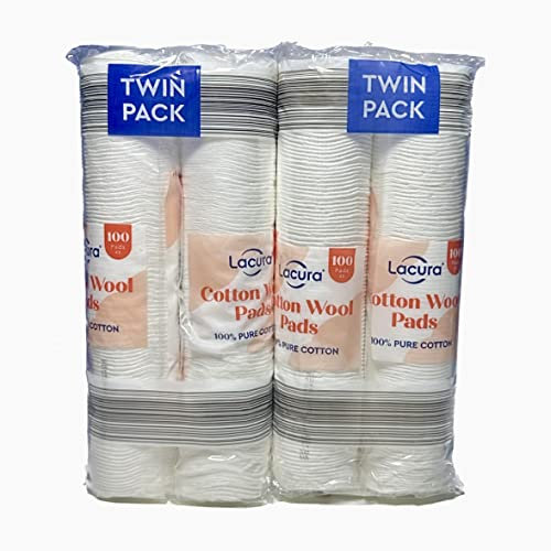 Pure Cotton Wool Pads 3 Pack x 140 Pads Non-Fleecing No Shed 420 Pads for Makeup Remover