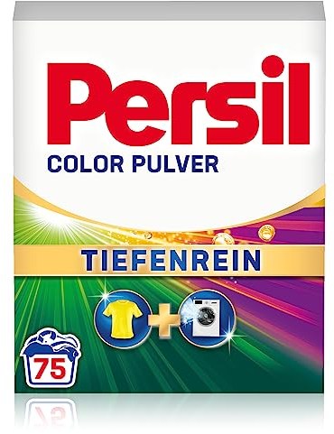 Persil Color Pulver Tiefenrein Waschmittel (75 Waschladungen), Colorwaschmittel für reine Wäsche und hygienische Frische für die Maschine, effektiv von 20 °C bis 60 °C