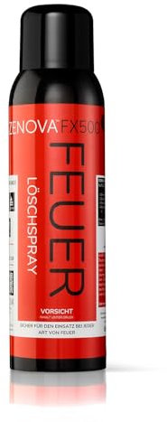 ZENOVA FX500 7-in-1 Car Fire Extinguisher, Mini Fire Extinguisher for Home Office Motorhome Camping Caravan, Compact and Portable Fire Extinguisher, Stops Fires From Expanding, 500ML