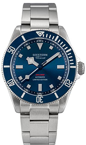 Seestern Titan-Serie, blau, NH38, Saphir, Lume, 200 m Taucher, Taucher, BNIB, blau, Armband