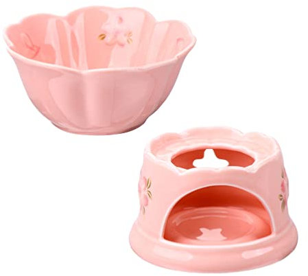 INNAL Saucepan Set Ceramic Chocolate Fondue Butter Warmers: Cheese Melting kitchen sils Boiler kitchen sils for Melting Wax Candy Candle Butter Cheese Caramel Kitchen sils Set (Pink)