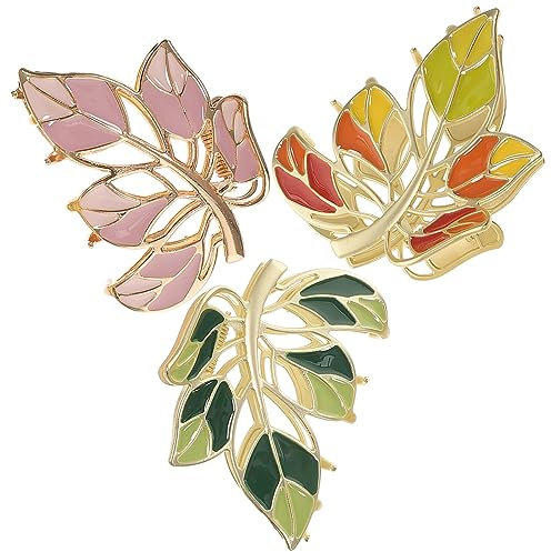 FRCOLOR 3pièces Pince à Cheveux Longue pour Femmes Grand Accessoire Original pour Cheveux Épais ou Fins Maintient Fermement sans Abîmer