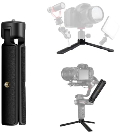 Akeipho Mini trépied de Table pour cardan/DSLR, trépied de Bureau avec poignée pour DJI Ronin S/SC, Zhiyun Weebill S/Smooth, Osmo Mobile avec Trous de vis étendus de 6,35 mm