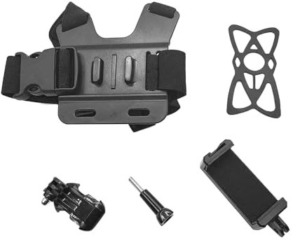 LOVIVER Action Camera Chest Strap Holder Phone Clip Video Recording Comfortable Bracket Adjustable for Biking Live Stream Exercise, fixed
