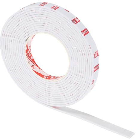 PATIKIL 5000 x 15 x 3mm Double Sided Foam Tape, EVA Multipurpose Self Adhesive Weather Sponge Stripping for Home Decorations, Card Scrapbooking DIY Craft Project, White