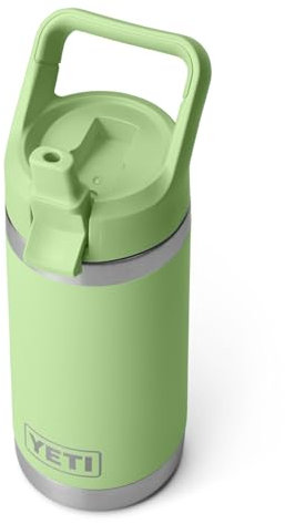 YETI Rambler Jr Kids Bottle, Vacuum Insulated Stainless Steel Bottle with Straw Cap, Key Lime, 12 oz (354 ml)