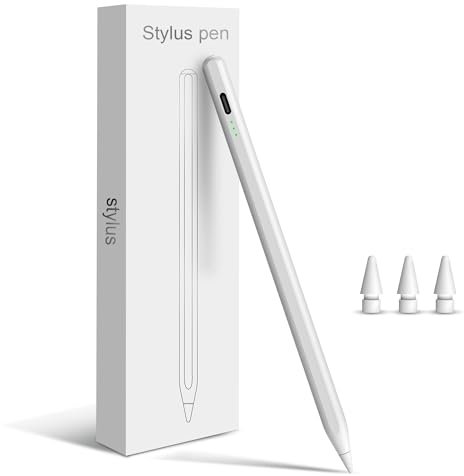 Penlike Pencil for Apple iPad A16 10th, Fast Charge Stylus Pen for 2026-2018 iPad A16/11-6th, Air 11/13 M4/M3/M2/5th-3rd, Pro 13/11/M4/12.9, Mini A17 Pro/6/5th Palm Rejection Tilt Sensitivity