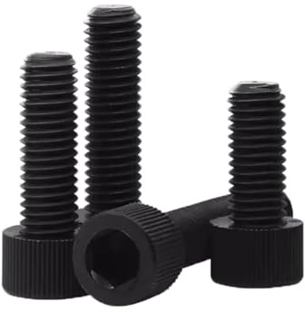 10–50 Stück schwarze Nylon-Innensechskantschrauben mit Innensechskant, Kunststoff-Zylinderkopfschrauben, schwarze gerändelte Isolierbolzen, M3, M4, M5, M6, M8(20mm,M8 (10PCS))