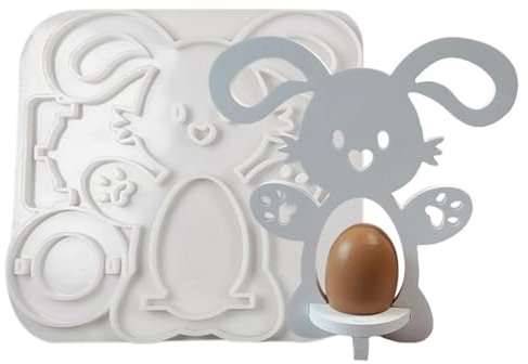 Molde de resina para soporte de huevos,Molde de resina para hueveras,Molde organizador de huevos de conejito de Pascua | Moldes decorativos para servir huevos duros y blandos, decoración de
