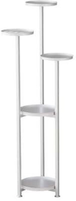 Grande étagère blanche pour plantes avec plusieurs supports de pots de fleurs pour intérieur ou extérieur Hauteur 100 cm