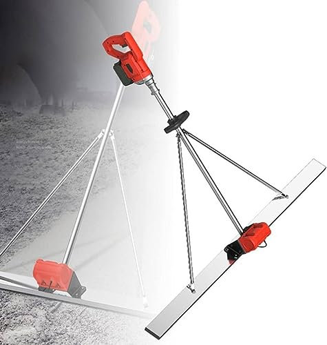 Outil Vibrant pour Béton RèGle Nivellement Ciment Chape éLectrique Kit vibratoire pour Chape à béton, grattoir électrique 150 cm, 6 000 mAh, 48 V, Finition pour béton, Moteur pour
