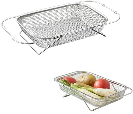 Passoire en acier inoxydable pour évier, panier extensible au-dessus de l'évier, passoire d'évier idéale pour laver les légumes et les fruits, égoutter les pâtes cuites et les plats secs