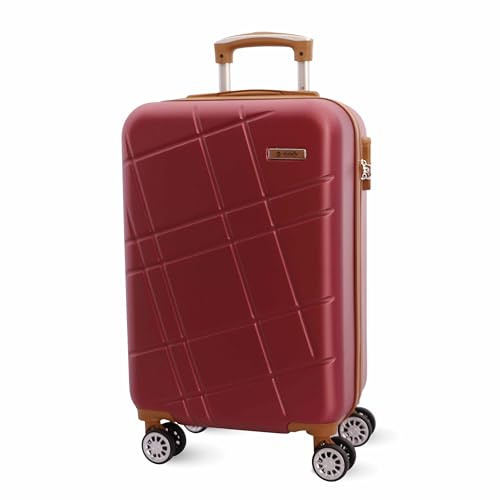 EL CABALLO – Handgepäck Koffer 55x40x20 cm | Leichter Kabinentrolley Hartschale mit 4 Rollen | Bordgepäck geeignet für Flugzeug Ryanair & mehr