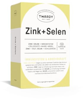 Astrid Twardy Zink + Selen-Kapseln vegan, Nahrungsergänzungsmittel für Immunsystem und Zellschutz, glutenfrei, laktosefrei, essenzielle Spurenelemente – 100 Kapseln