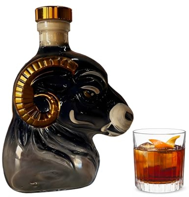 Fierudeng Décanteur de whisky, décoration de maison amusante | Carafe à whisky avec animaux - pour vodka, tequila, vin, brandy, cocktail, décoration maison, hommes, papa, anniversaire, Noël, fête