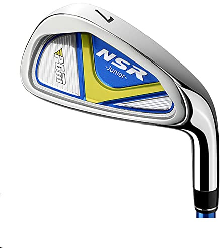 Mazze da golf per bambini NSR #7 ferri da golf per bambini destrorsi per esercitarsi in ferro in acciaio inossidabile per insegnare a ragazzi e ragazze (blu, età 9-12)