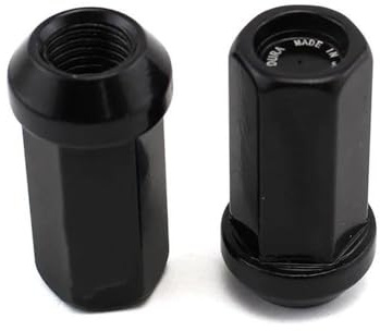 Radnaben-Sicherungsbolzen Kompatibel Mit Toyota Radmuttern M12x1,5 Auto-Tuning-Lock-Radmuttern 42mm Radschrauben Radmuttern 20St(Black)