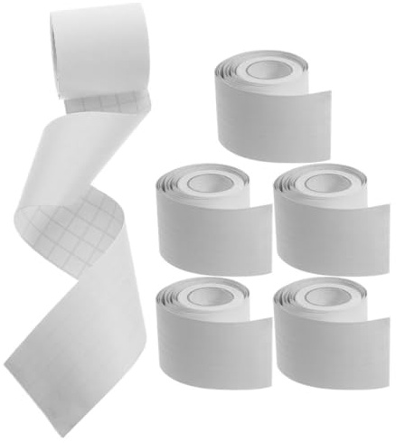 iplusmile 6 Rollos de Moldura de Rodapié Autoadhesiva de Pvc Color Claro, Tira Adhesiva para Pared y Zócalo, Fácil de Cortar, Adecuado para Superficies Lisas como Pintura, Cerámica y Madera