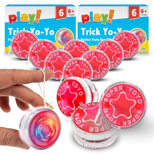 Blinkendes YoYo 12 Stück | Stunt-Jo-Jo mit blinkenden Lichtern für Kinder | reaktionsfreudiger Jo-Jo
