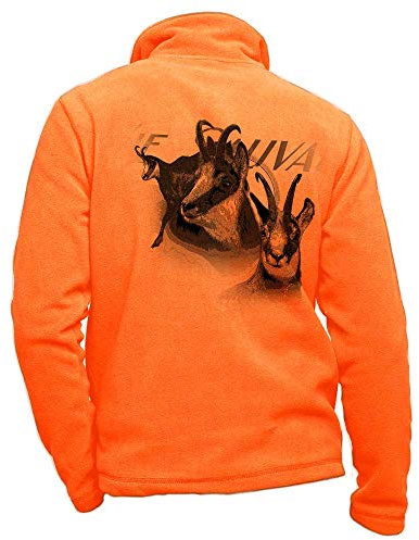 Personalisierte Fleecejacke in Orange Gämse - Größe S Jagdbekleidung