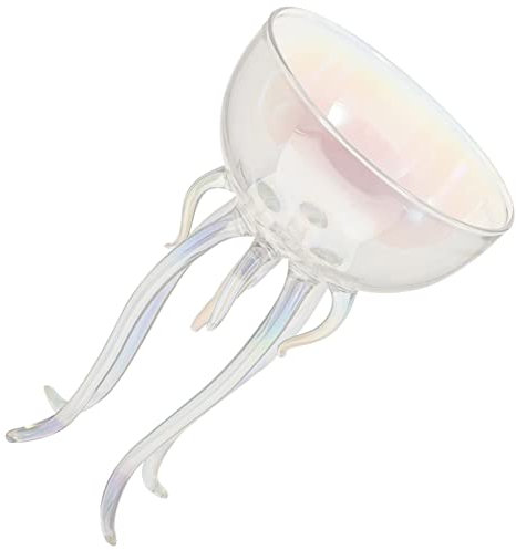 Luxshiny Creative Octopus Cocktail Glass Unique Jellyfish Design Beverage Cup for Parties Bars Home Use Capacity Easy to Clean Stylish Goblet for Cold Drinks Cocktails