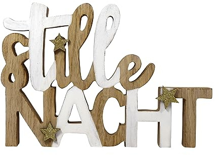 Schriftzug Stille Nacht | Aufsteller Holz | Weihnachten Weihnachtsdeko | 23x16 cm