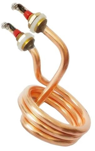 DELURA Kupferheizung, 1,2 KW, Elektrisches Spiral-Tauchrohr-Wasserheizelement for Wasserkocher/Tank