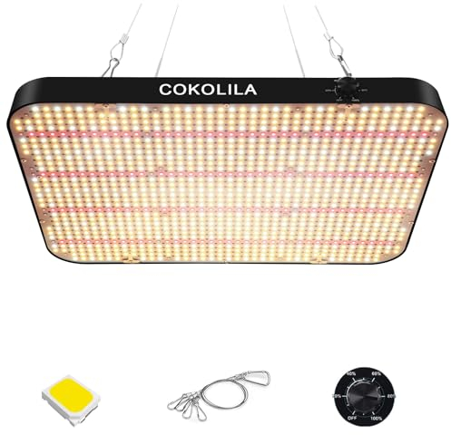COKOLILA 2000W Led Grow Lampe mit Dimmbar, LED Pflanzenlampe Vollspektrum mit 1188pcs SMD Leds, UV & IR Dasiy Chain Funktion Grow Light für Zimmerpflanzen, Gemüse, Blume