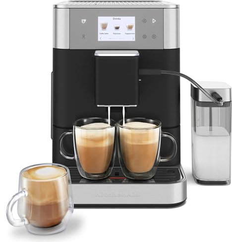 KitchenAid KF7 KES8557 Fully Automatic Espresso Machine, 2 Cup, Black Cast Iron