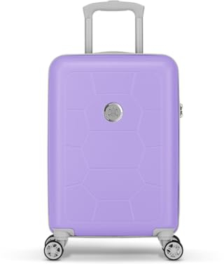 SUITSUIT Handgepäck Koffer mit 4 Rollen 53 x 35 x 20 cm - Hartschalen Kabinentrolley mit Zahlenschloss - Caretta Bright Lavender