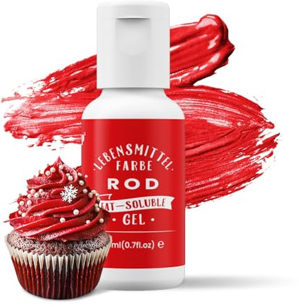 Weihnachten Oil Blend Sage Rod Lebensmittelfarbe auf Ölbasis für Schokolade, Fondant, Kekse，Cupcakes, Kuchen, Backen, Macaron - Food Coloring für Tortendeko 20ml