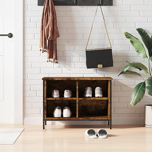 CFODOJ Home & Garden Artikel Schuhschrank Räuchereiche 69x35x50 cm Holzwerkstoff