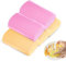 JJZGPP Set di 5 spugne per la pulizia della polvere, spugna per la polvere, riutilizzabile, con superficie a righe, rosa e giallo