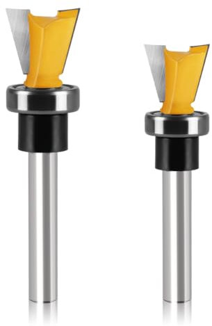 WSOOX Lot de 2 fraises à queue d'aronde avec roulement de 6 mm - Queue d'aronde - Fraises communes (2 pièces de 6 mm)