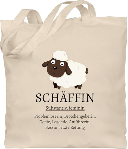 Shirtracer - Baumwolltasche - Kollegen - Taschen - Schäffin substantiv | Cheffinnen Geschenk Chefin Wichtelgeschenk lustig | Geschenke Chefinnen Weihnachtsgeschenke