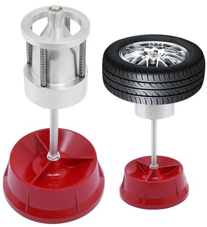 OUBUBY Appareil d'équilibrage des pneus - Moyeu portable - Compensation de pneu - Pour voiture, camion, van, vélo avec diamètre d'axe 25 mm à 101 mm