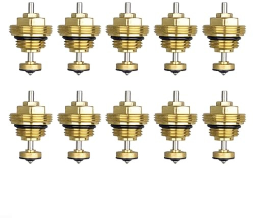 Daaxing Nucleo della valvola di ritorno del collettore di riscaldamento a pavimento M30x1.5, nucleo valvola pin di ritorno in ottone, nucleo valvola pin di ritorno M30x1.5 per attuatore UFH collettore