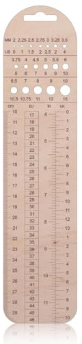 VYIBPDY Sockenlineal,Sockenbretter,strick zubehör, Messgerät 2 mm – 10 mm