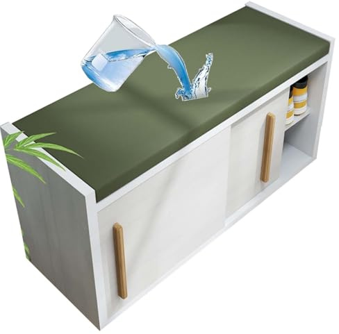 JORTUIO Bankauflage Bankkissen Sitzauflage Bank, 80/60/90/120//140/150/160 x40 cm Wasserdicht rutschfest Sitzkissen Bank Outdoor,Waschbar Auflage Gartenbank, Stuhlkissen(Dark Green,70x35x5cm)