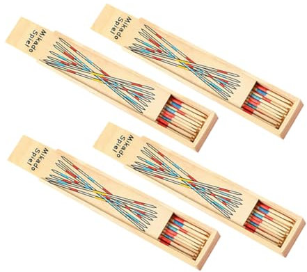 TOYANDONA Holz Stäbchenspiel Box Klassisch Lernspielzeug Für Junge Mädchen Familienaktivität Pick-up-Sticks Spielzeug Aus Holz Für Indoor Outdoor