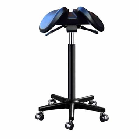 BZJPRFC Sattelhocker, Hydraulisch Verstellbarer Hocker, Drehbarer Sattelstuhl Aus Leder, Höhenverstellbar 44–72 cm, for Massagesalons, Friseure, Home Office(50-68cm)