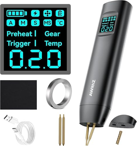 Battery Spot Welder,AWithZ 18650 Battery Spot Welder with 1.5 Digital Display 90 Adjustable Power Levels, Auto/Manual Dual Pulse Modes Professional DIY Tool for Lithium Batteries(HD2)