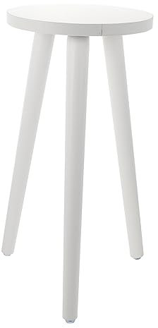 SEWOART Soporte De Madera Para Plantas y Mesa De Té Maceta, Interior y Balcón, Diámetro 20 Cm x Altura 42 Cm, Patas Blancas De Pino, Soporte Estable Para Macetas Pequeñas y Exhibidor De Flores